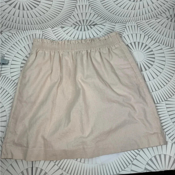 J.Crew Women’s Linen Blend‎ Elastic Waist Skirt Size 12 - Picture 1 of 5